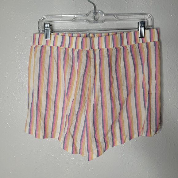 NWT Marine Layer Doze PJ Short Retro Ombré Stripe Size Lg Linen Blend Sleep - Picture 6 of 11
